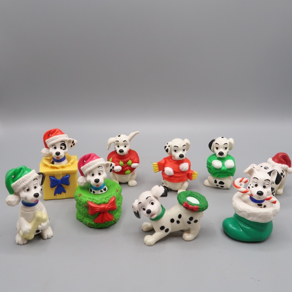 Lot of 9 Applause Disney's 101‎ Dalmation Figures Toy Holiday Set Toy
